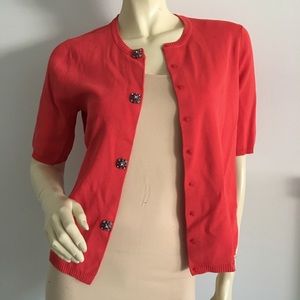 Josephine Chaus short sleeve buttoned cardigan